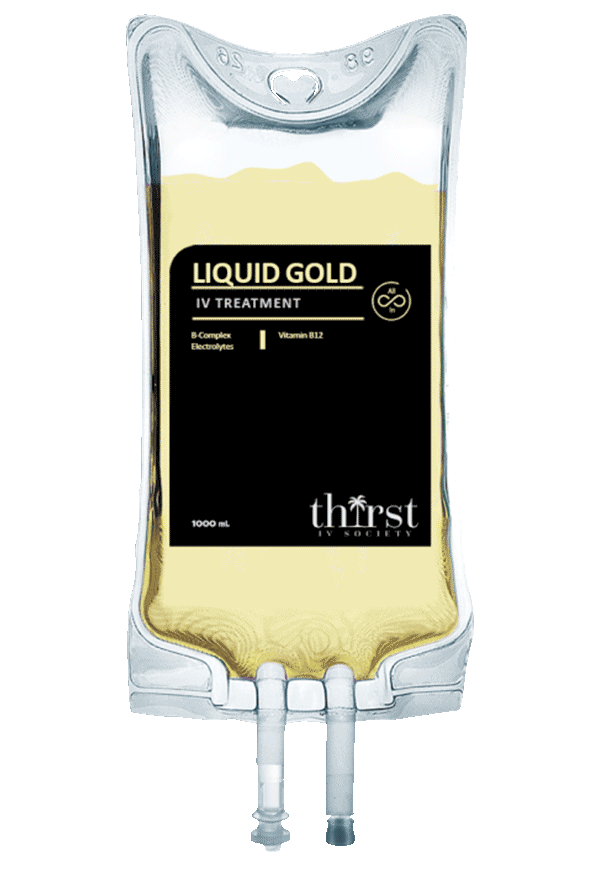 Liquid Gold hydration IV treatment by Thirst IV Society